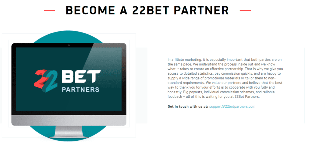 Become a 22Bet Partner